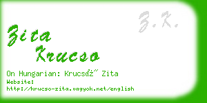 zita krucso business card